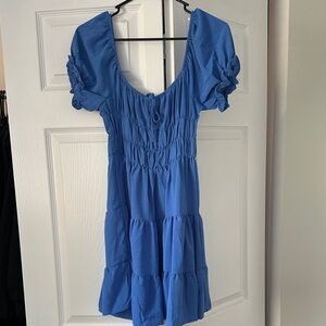 Liberty Love Sky Blue Gathered Dress